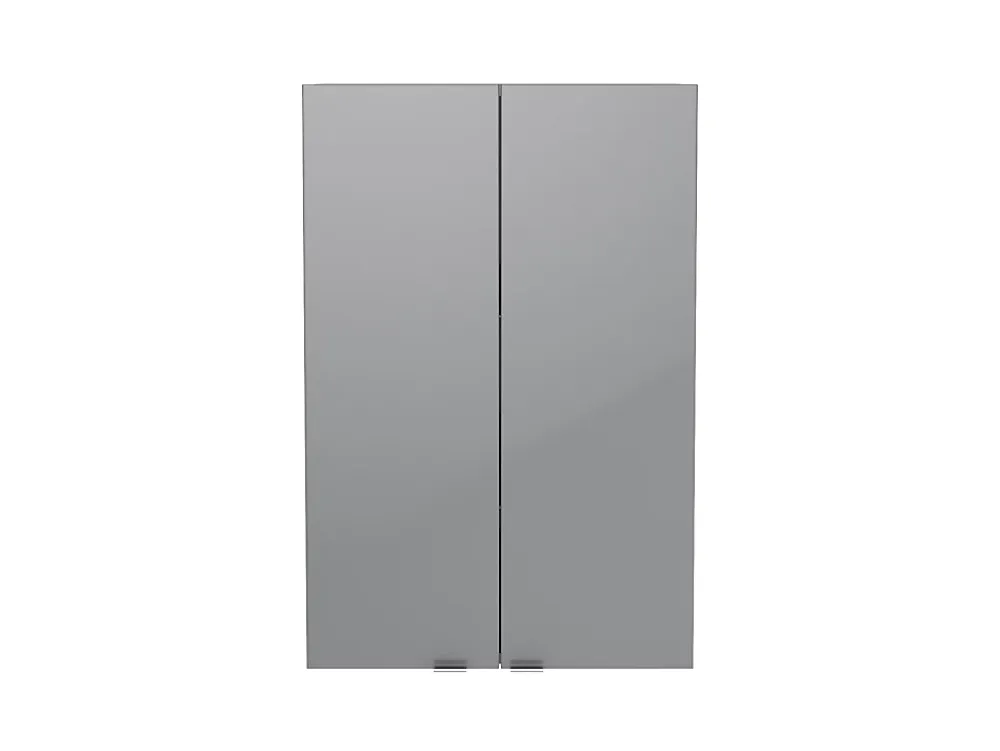 GoodHome Armoire de salle de bains gris brillant l.60 x H.90 x P.36 cm, Imandra