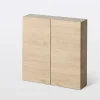 Meuble Wc|Armoire De Salle De Bains|GoodHome Armoire de salle de bains faible profondeur effet chêne l.60 x H.60 x P.15 cm, Imandra