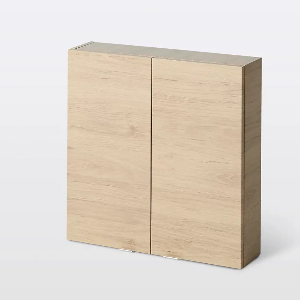 Meuble Wc|Armoire De Salle De Bains|GoodHome Armoire de salle de bains faible profondeur effet chêne l.60 x H.60 x P.15 cm, Imandra