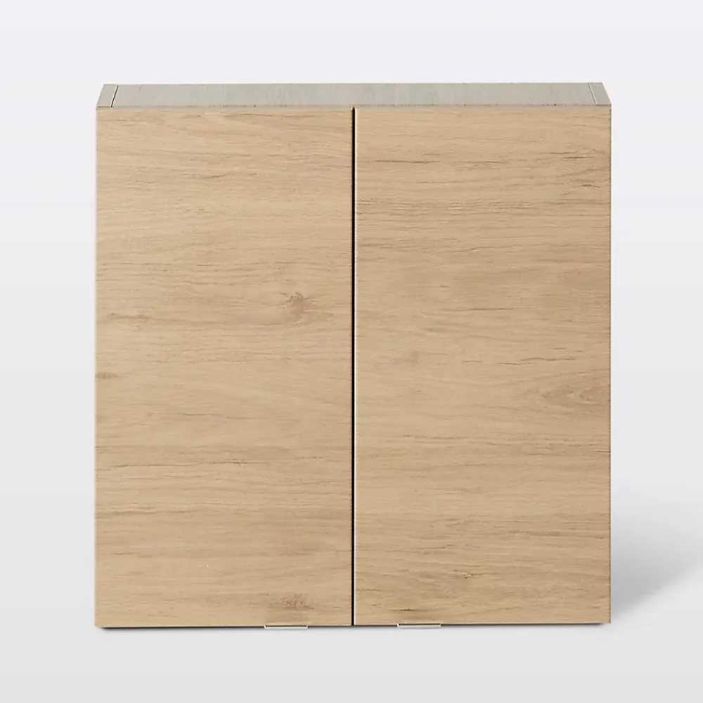 Meuble Wc|Armoire De Salle De Bains|GoodHome Armoire de salle de bains faible profondeur effet chêne l.60 x H.60 x P.15 cm, Imandra