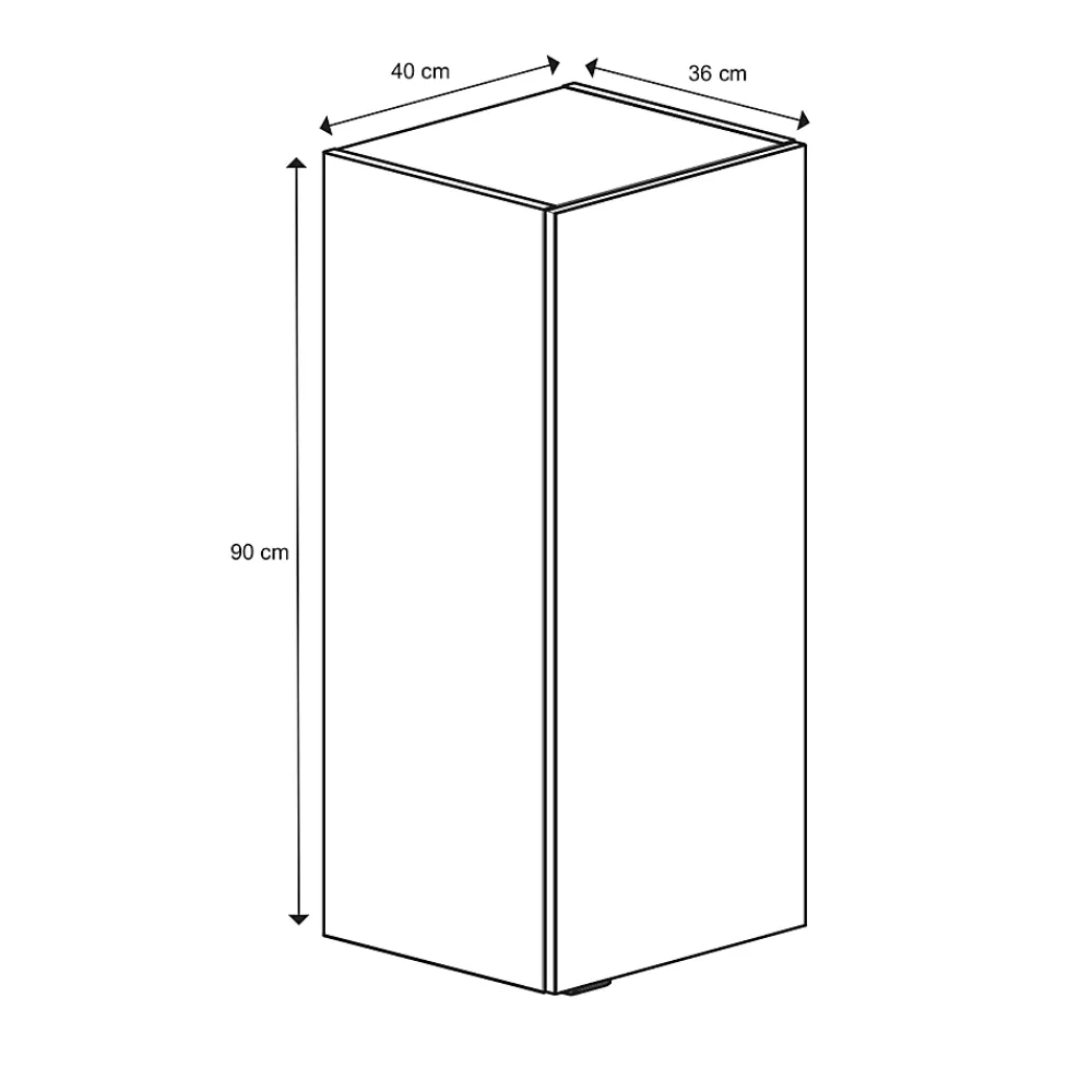 Colonne De Salle De Bains|Meuble De Salle De Bains Faible Profondeur|GoodHome Armoire de salle de bains effet chêne l.40 x H.90 x P.36 cm, Imandra