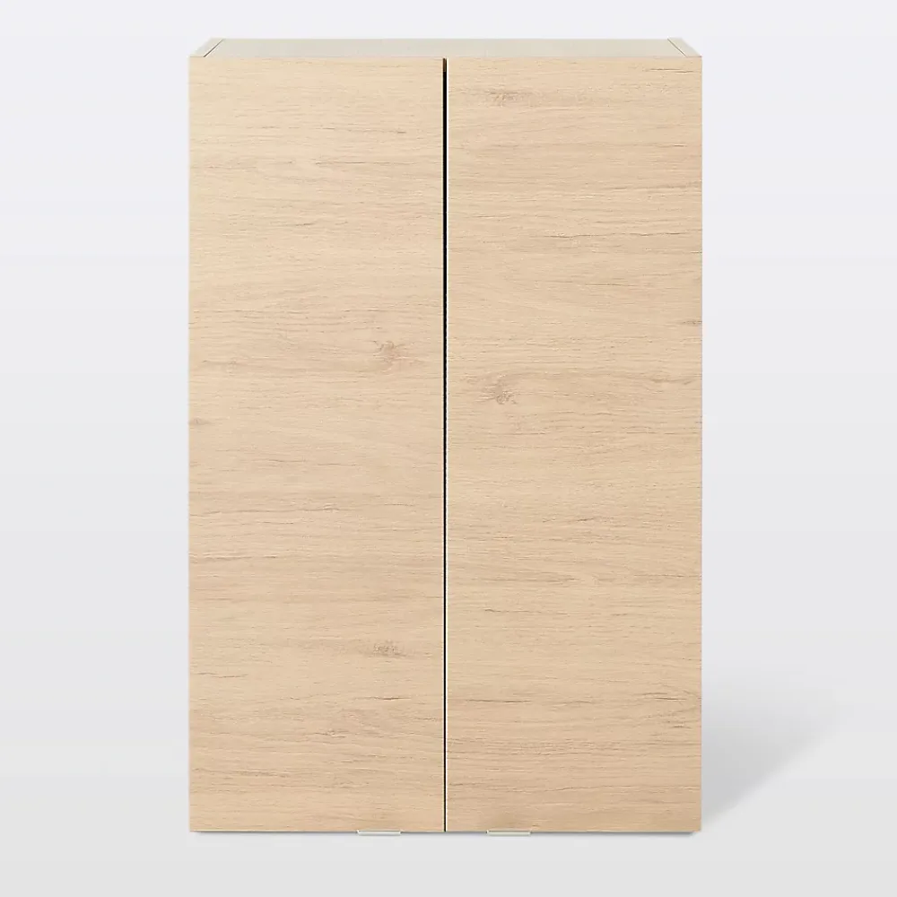 GoodHome Armoire de salle de bains effet chêne l.60 x H.90 x P.36 cm, Imandra