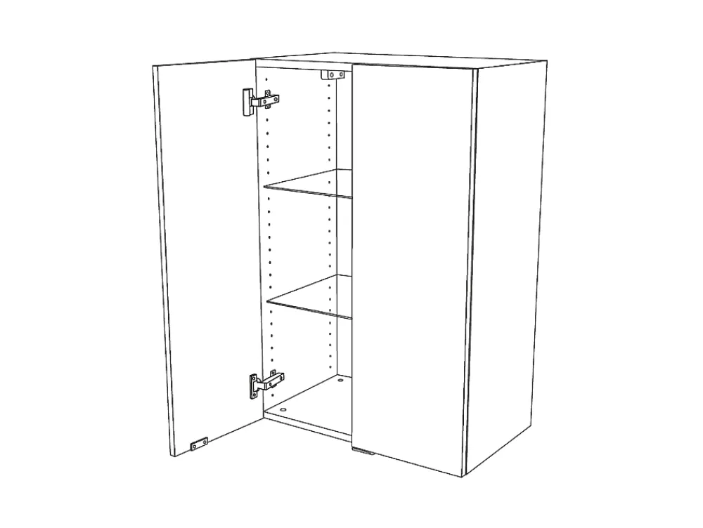GoodHome Armoire de salle de bains effet chêne l.60 x H.90 x P.36 cm, Imandra