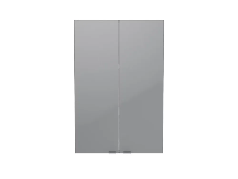Meuble Wc|Armoire De Salle De Bains|GoodHome Armoire de salle de bains faible profondeur gris brillant l.60 x H.90 x P.15 cm, Imandra
