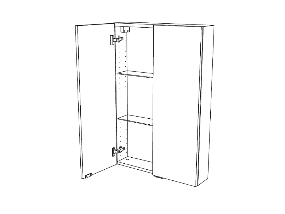 Meuble Wc|Armoire De Salle De Bains|GoodHome Armoire de salle de bains faible profondeur gris brillant l.60 x H.90 x P.15 cm, Imandra