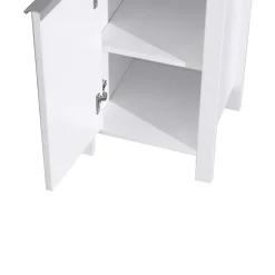 Meuble De Salle De Bains Faible Profondeur|Mobili Rebecca Armoire de Salle de Bains à Portes MDF Blanc Peu Encombrante Rebecca Mobili