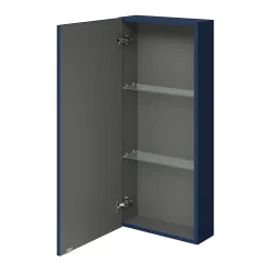 GoodHome Armoire de salle de bains faible profondeur bleu nuit mat l.40 x H.90 x P.15 cm, Imandra