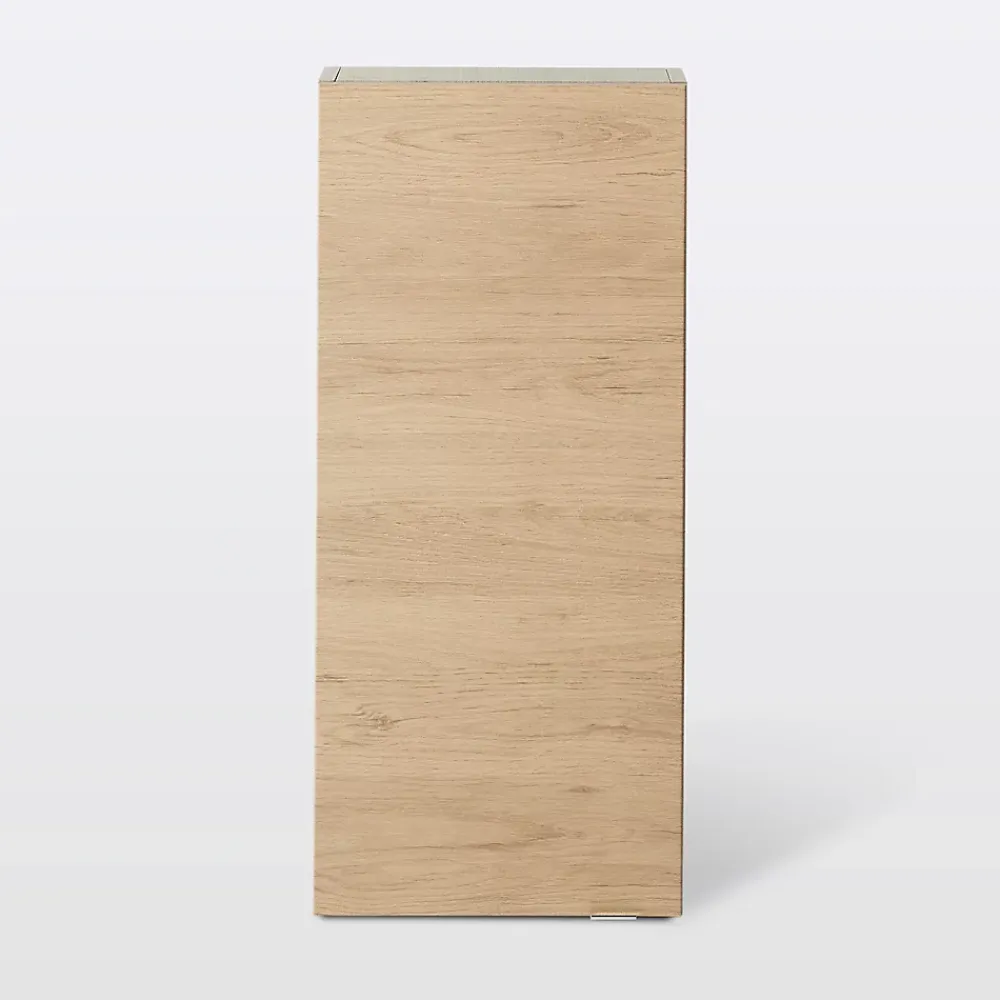 GoodHome Armoire de salle de bains faible profondeur effet chêne l.40 x H.90 x P.15 cm, Imandra