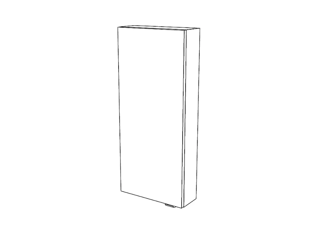 GoodHome Armoire de salle de bains faible profondeur effet chêne l.40 x H.90 x P.15 cm, Imandra