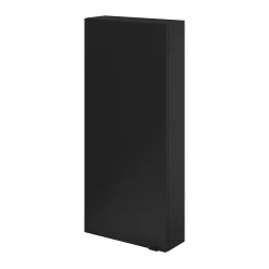 GoodHome Armoire de salle de bains faible profondeur noir mat l.40 x H.90 x P.15 cm, Imandra