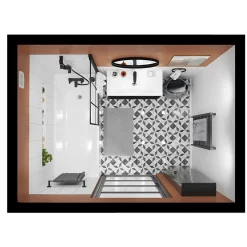 GoodHome Armoire de salle de bains faible profondeur noir mat l.40 x H.90 x P.15 cm, Imandra