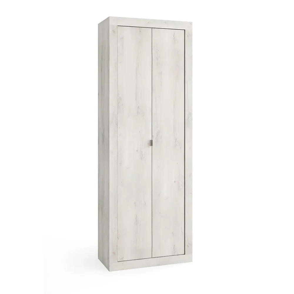 Meublorama Armoire de salle de bains, 2 portes, collection ISORA. Coloris chene gris