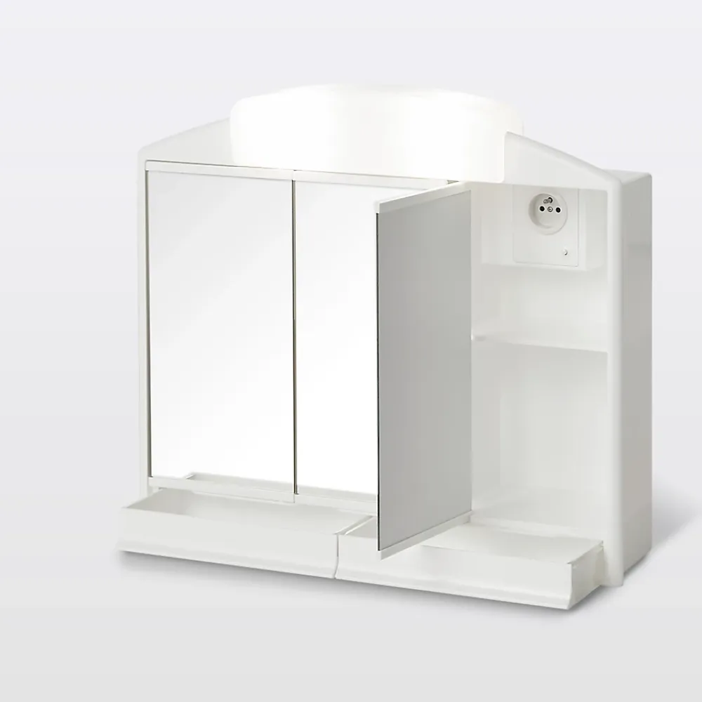 Cooke & Lewis Armoire de salle de bains Toeda miroir éclairant L. 58,6 x H. 51,2 x P. 14,2 cm