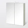 Cooke & Lewis Armoire de salle de bains Indra miroir éclairant L. 60 x H. 67 x P. 14,6 cm
