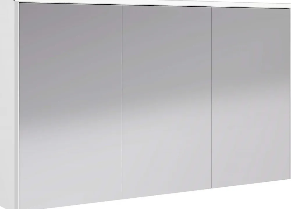 Armoire De Toilette|Decotec Armoire de salle de bains éclairante avec miroir Archi blanc mat 120 cm