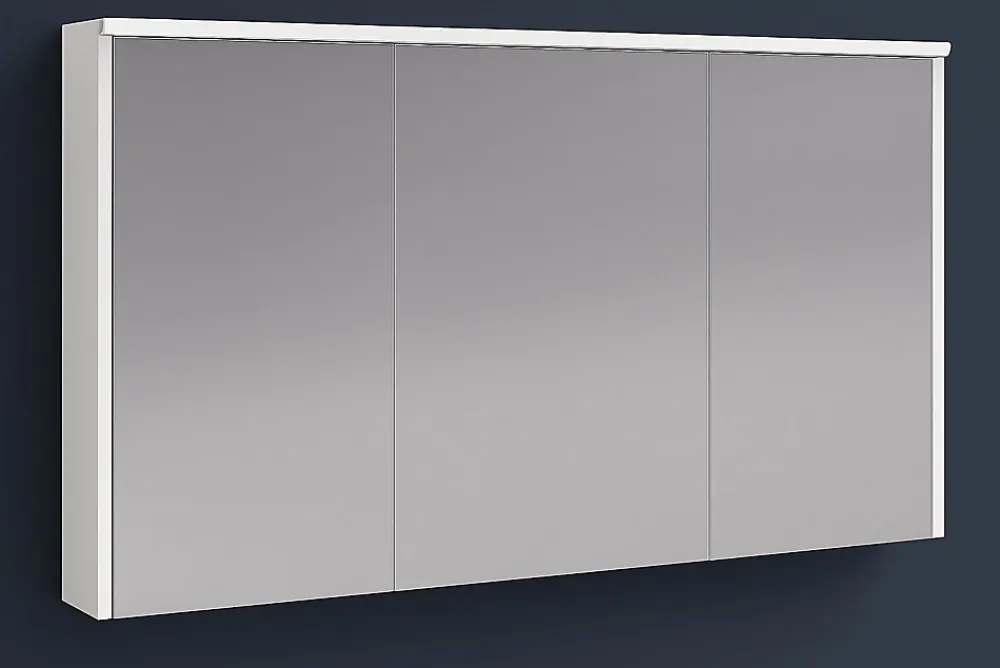 Armoire De Toilette|Decotec Armoire de salle de bains éclairante avec miroir Archi blanc mat 120 cm