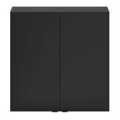 Meuble Wc|Armoire De Salle De Bains|GoodHome Armoire de salle de bains faible profondeur noir mat l.60 x H.60 x P.15 cm, Imandra