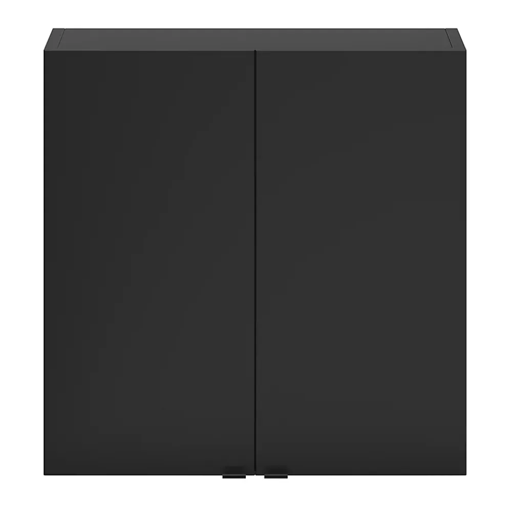 Meuble Wc|Armoire De Salle De Bains|GoodHome Armoire de salle de bains faible profondeur noir mat l.60 x H.60 x P.15 cm, Imandra