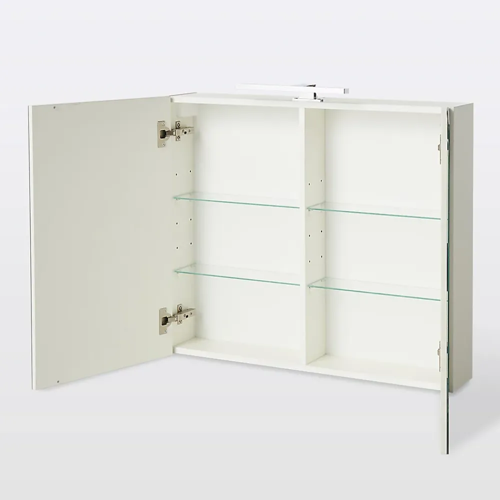 Armoire De Toilette|Cooke & Lewis Armoire de salle de bains Indra miroir éclairant L. 80 x H. 67 x P. 14,6 cm