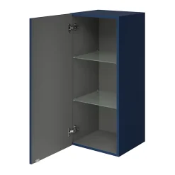 GoodHome Armoire de salle de bains bleu nuit mat l.40 x H.90 x P.36 cm, Imandra
