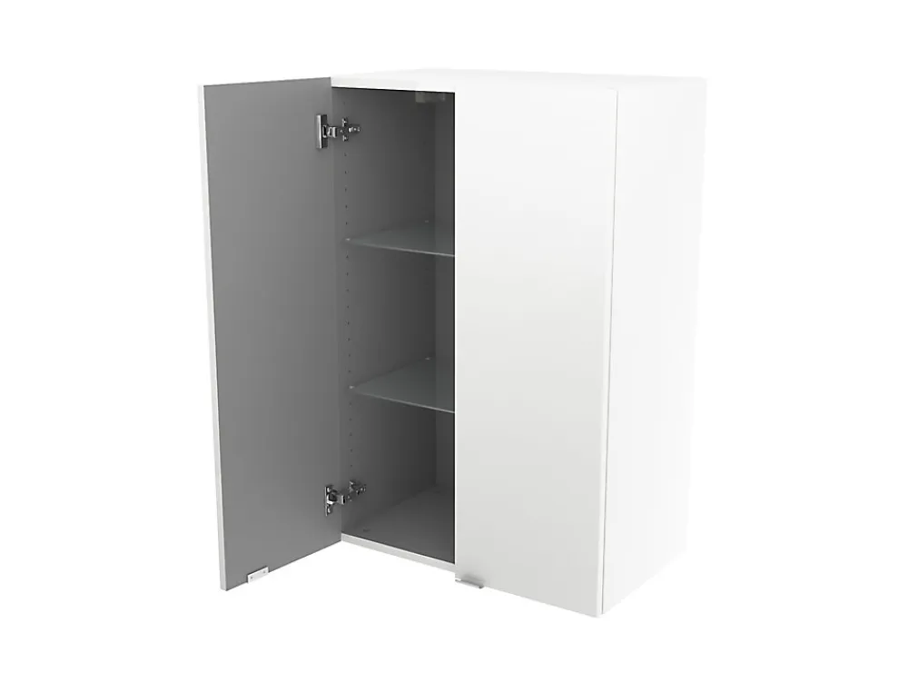GoodHome Armoire de salle de bains blanc brillant l.60 x H.90 x P.36 cm, Imandra