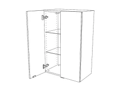 GoodHome Armoire de salle de bains blanc brillant l.60 x H.90 x P.36 cm, Imandra