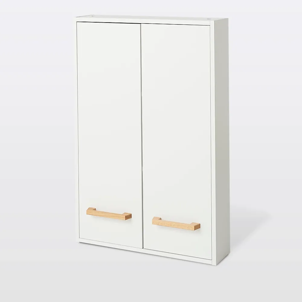 Meuble Wc|Armoire De Salle De Bains|GoodHome Armoire de salle de bains faible profondeur Ladoga blanc L. 60 x H. 90 x P. 15 cm