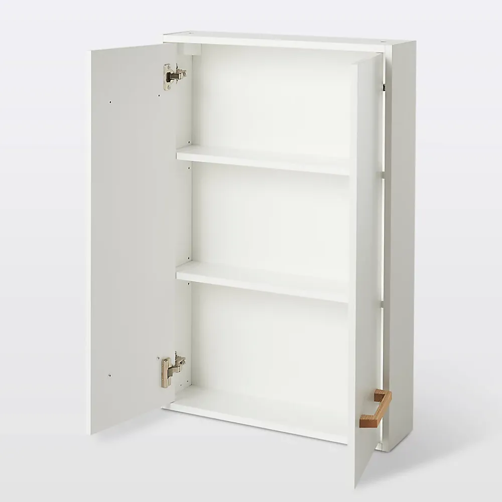 Meuble Wc|Armoire De Salle De Bains|GoodHome Armoire de salle de bains faible profondeur Ladoga blanc L. 60 x H. 90 x P. 15 cm