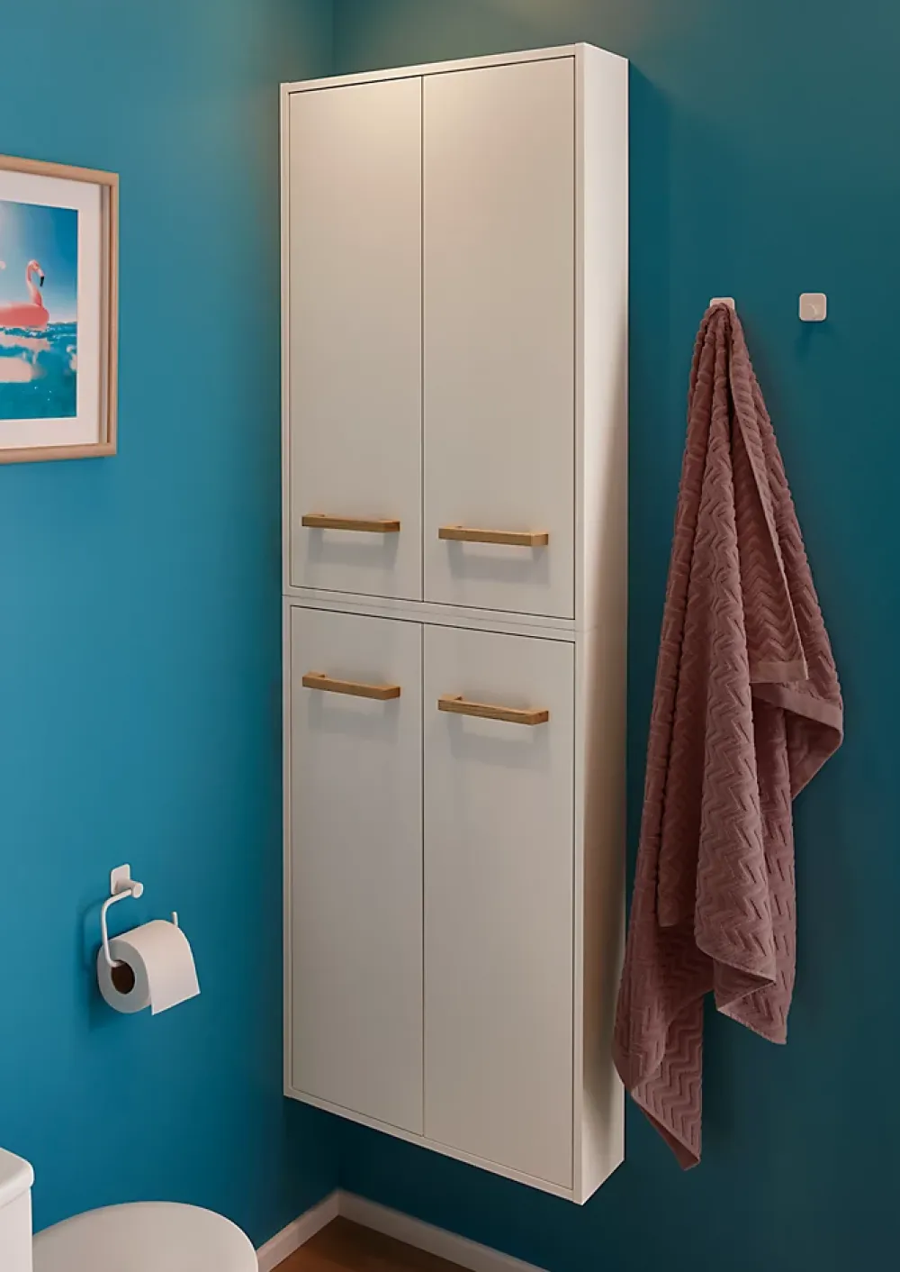 Meuble Wc|Armoire De Salle De Bains|GoodHome Armoire de salle de bains faible profondeur Ladoga blanc L. 60 x H. 90 x P. 15 cm