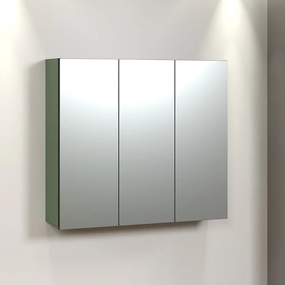 Etagère Salle De Bains|Calicosy Armoire de toilette 3 portes miroir L90 cm - PUREBLISS