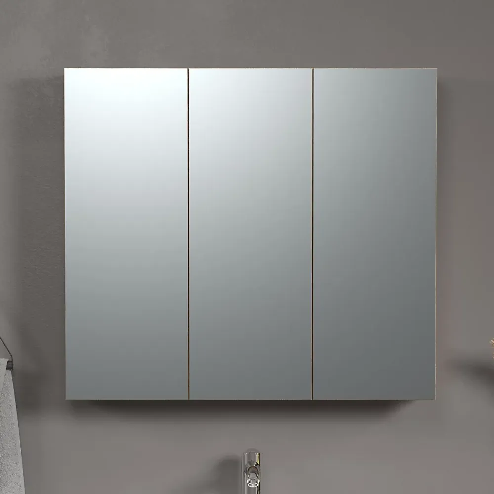 Calicosy Armoire de toilette 3 portes miroir L90 cm - PUREBLISS