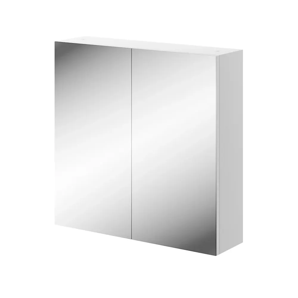 Armoire de toilette 2 portes miroir l.55 x H.54 x P.14,6 cm, Opah