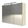 Armoire De Toilette| Armoire de toilette avec miroir effet chêne l.90 cm, Calao