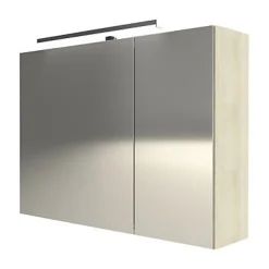 Armoire De Toilette| Armoire de toilette avec miroir effet chêne l.90 cm, Calao