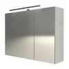 Armoire De Toilette| Armoire de toilette avec miroir effet chêne clair l.90 cm, Calao