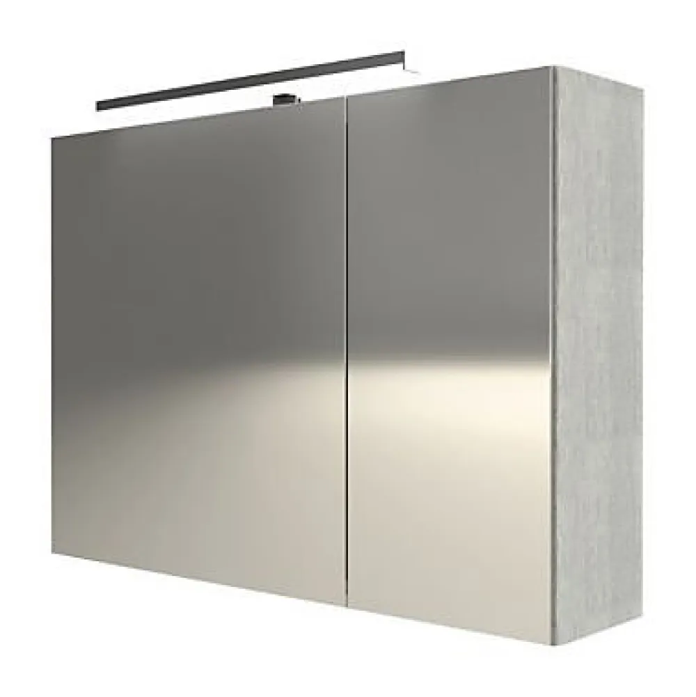 Armoire De Toilette| Armoire de toilette avec miroir effet chêne clair l.90 cm, Calao
