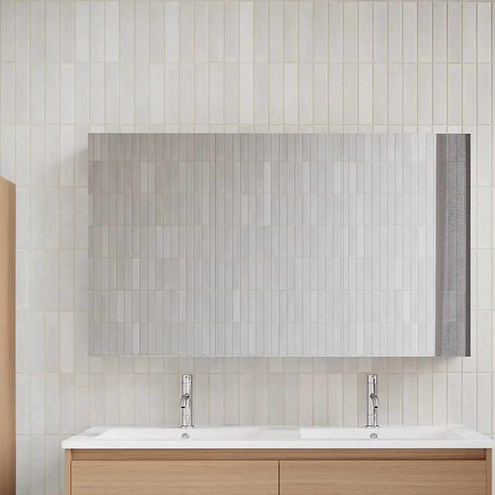 Armoire De Toilette|Stano Armoire de toilette bloc-miroir FORTINA largeur 120 cm chêne clair