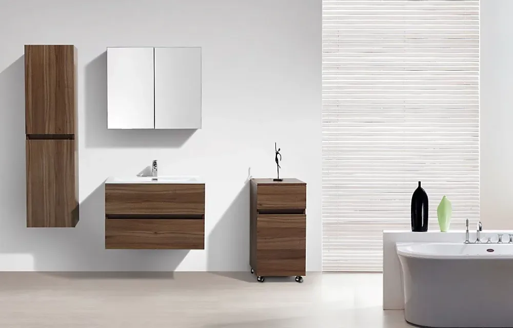 Stano Armoire de toilette bloc-miroir SIENA largeur 80 cm noyer