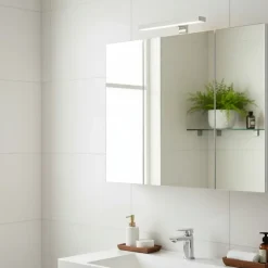 Planète Bain Armoire de toilette éclairante 3 portes 80 cm blanche Juno 2