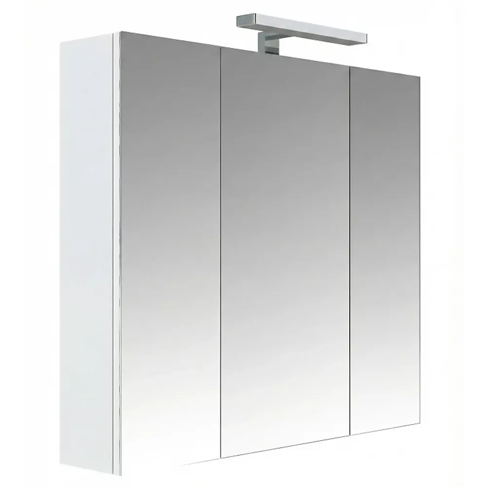 Armoire De Toilette|Planète Bain Armoire de toilette éclairante 3 portes 60 cm blanche Juno 2