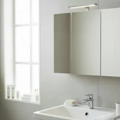 Armoire De Toilette|Planète Bain Armoire de toilette éclairante 3 portes 60 cm blanche Juno 2