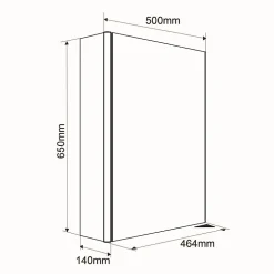 Planète Bain Armoire de toilette éclairante Stella 50 cm 1 porte