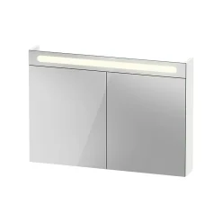 Armoire De Toilette|Duravit Armoire de toilette en aluminium 2 portes miroir avec éclairage LED pour salle de bain et toilette - 70x100x15cm - DURAPOINT