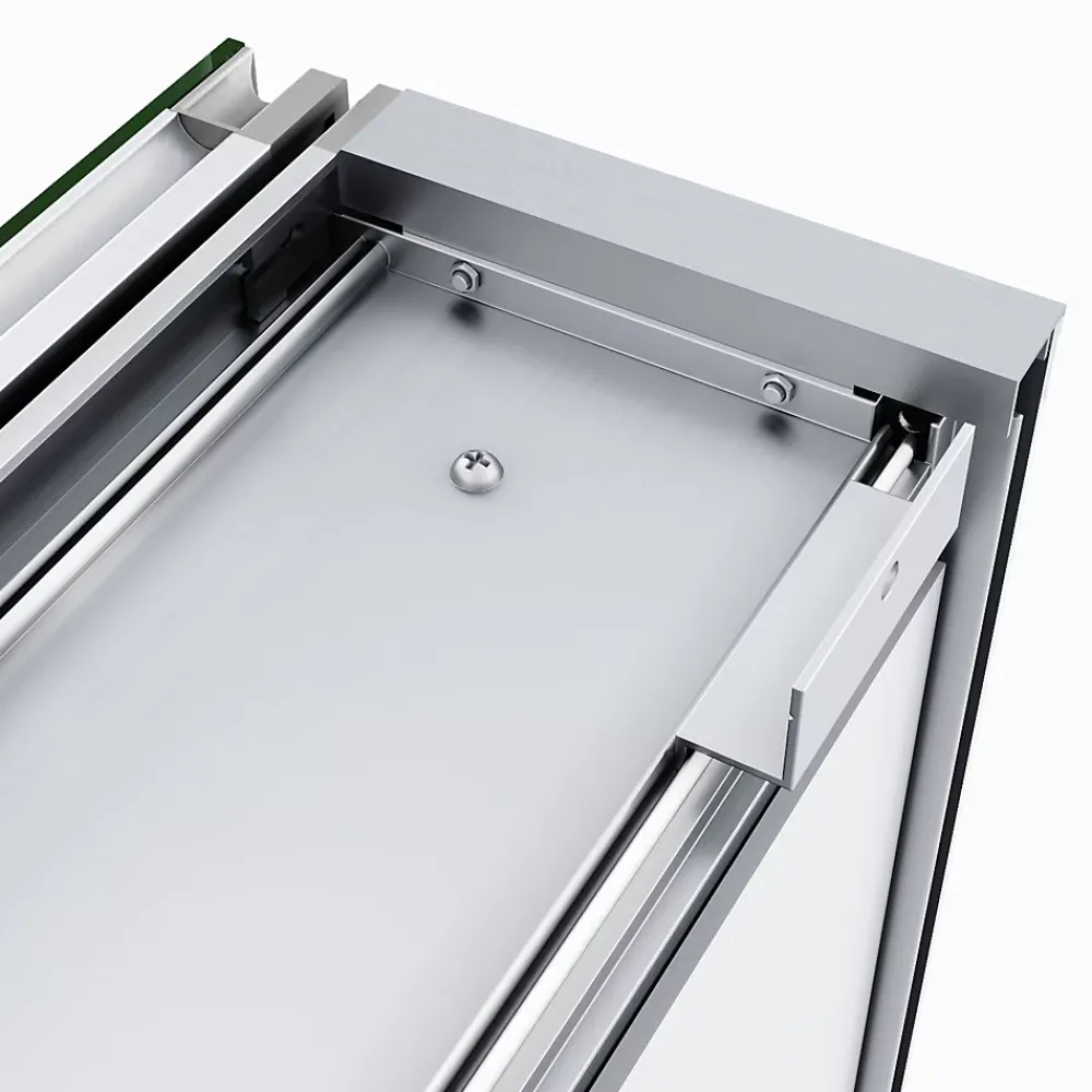 Sirhona Armoire de toilette en Aluminium Miroir multi-surfaces 65x65 cm Interrupteur tactile LED + Anti-buée + Prise rasoir