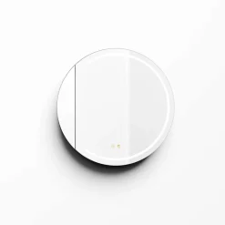 Armoire De Toilette|Poalgi Armoire de toilette LED aluminium MANILLONS 1p miroir diamètre 80 cm P. 14 cm - Nox