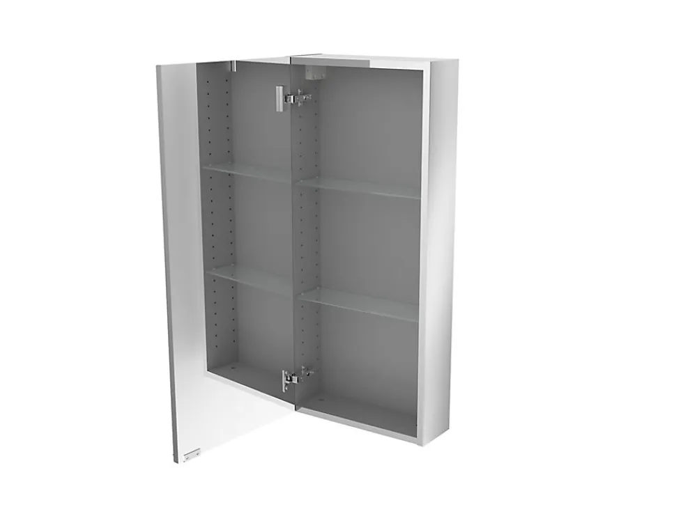 Armoire De Toilette|Meuble De Salle De Bains Faible Profondeur|GoodHome Armoire de toilette miroir l.40 x H.90 x P.15 cm, Imandra