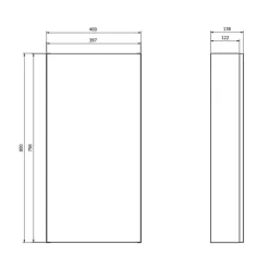 Armoire De Toilette|Planète Bain Armoire de toilette miroir 40 cm blanc brillant Malta