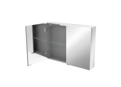 Armoire De Toilette|Meuble De Salle De Bains Faible Profondeur|GoodHome Armoire de toilette miroir l.80 x H.60 x P.15 cm, Imandra