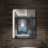 AICA Sanitaire Armoire de Toilette Mural avec Miroir et Rangement - Moderne, Blanc, 40x70 cm,