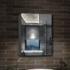 Armoire De Toilette|AICA Sanitaire Armoire de Toilette Mural avec Miroir et Rangement - Moderne, Anthracite, 50x70 cm,